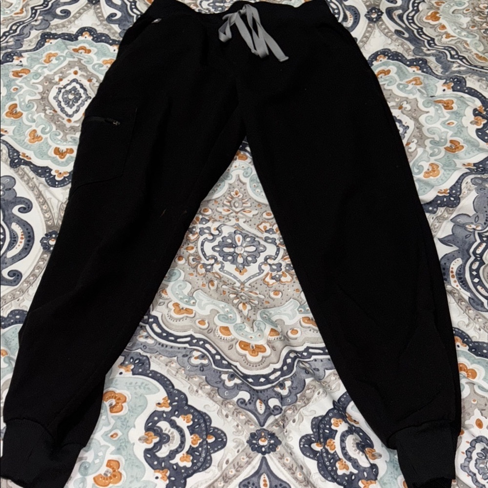Figs Black Technical Jogger Pants